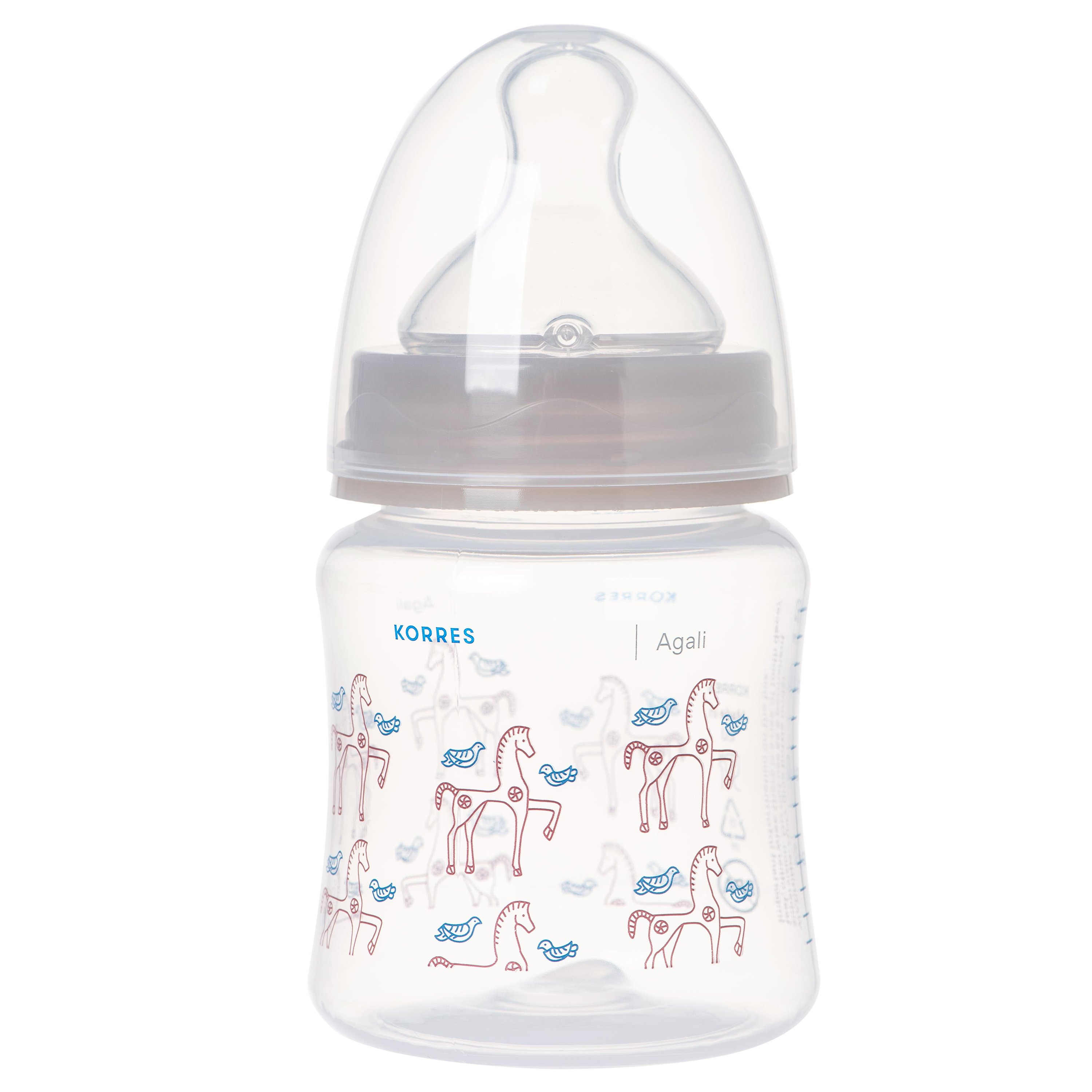 Korres Korres Feeding Bottle 0m+ Μπιμπερό Πολυπροπυλενίου με Θηλή Σιλικόνης Χαμηλής Ροής για Βρέφη Από τη Γέννηση 150ml