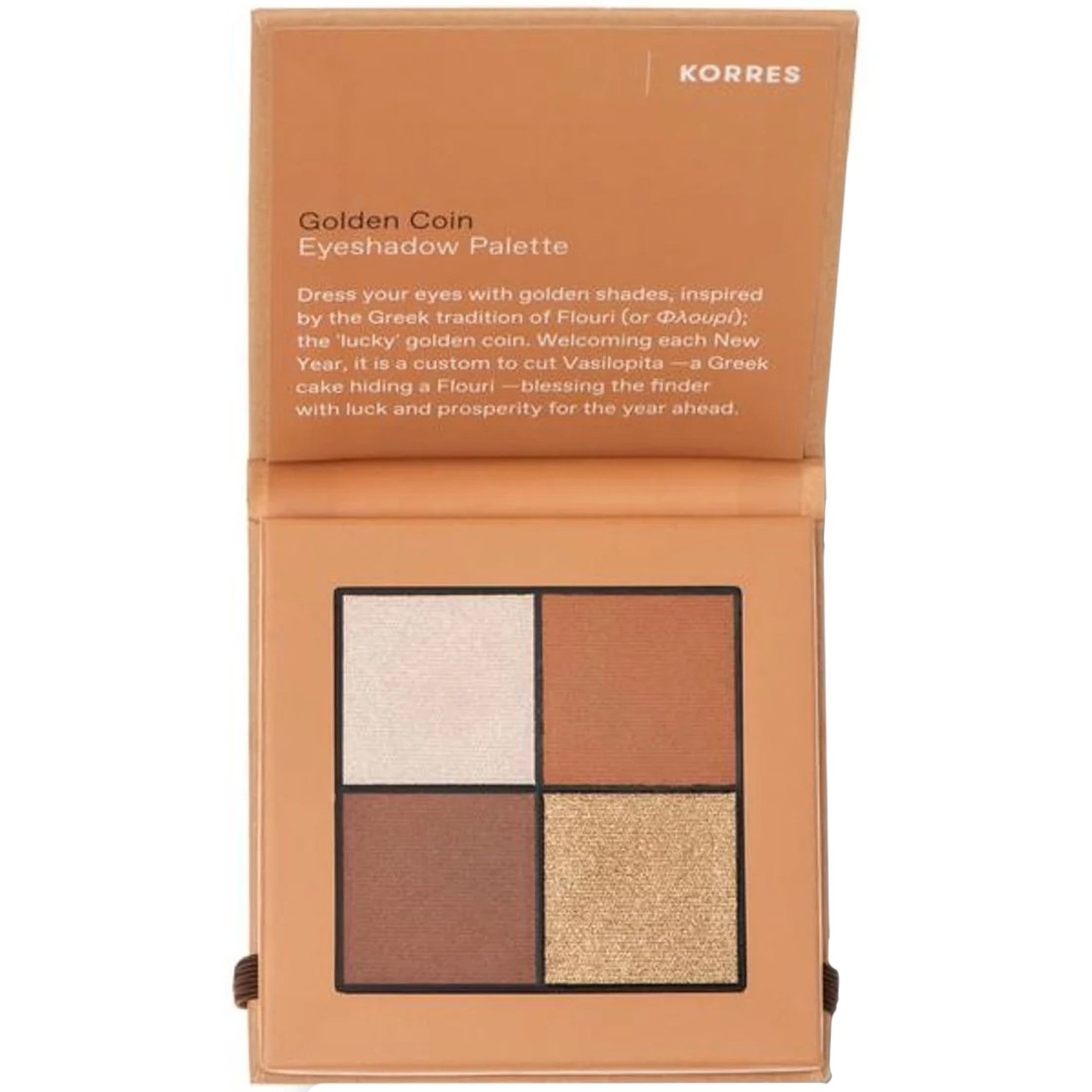 Korres Korres Eyeshadow Palette Τετραπλή Παλέτα Σκιών με Πλούσιο Χρώμα για Έντονο Αποτέλεσμα 5g - Golden Coin