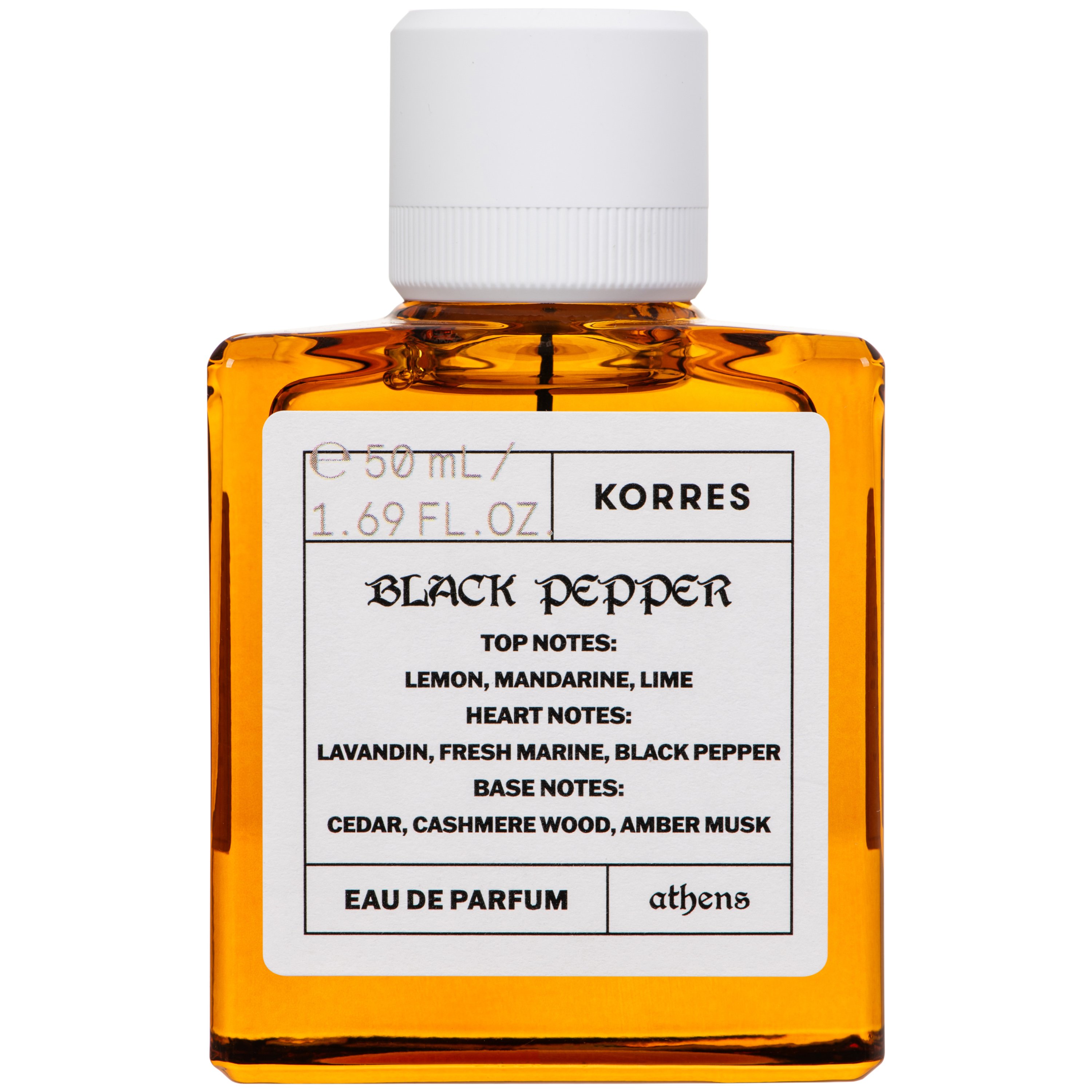 Korres Korres Black Pepper Eau de Parfum Ανδρικό Άρωμα με Νότες Μαύρου Πιπεριού 50ml