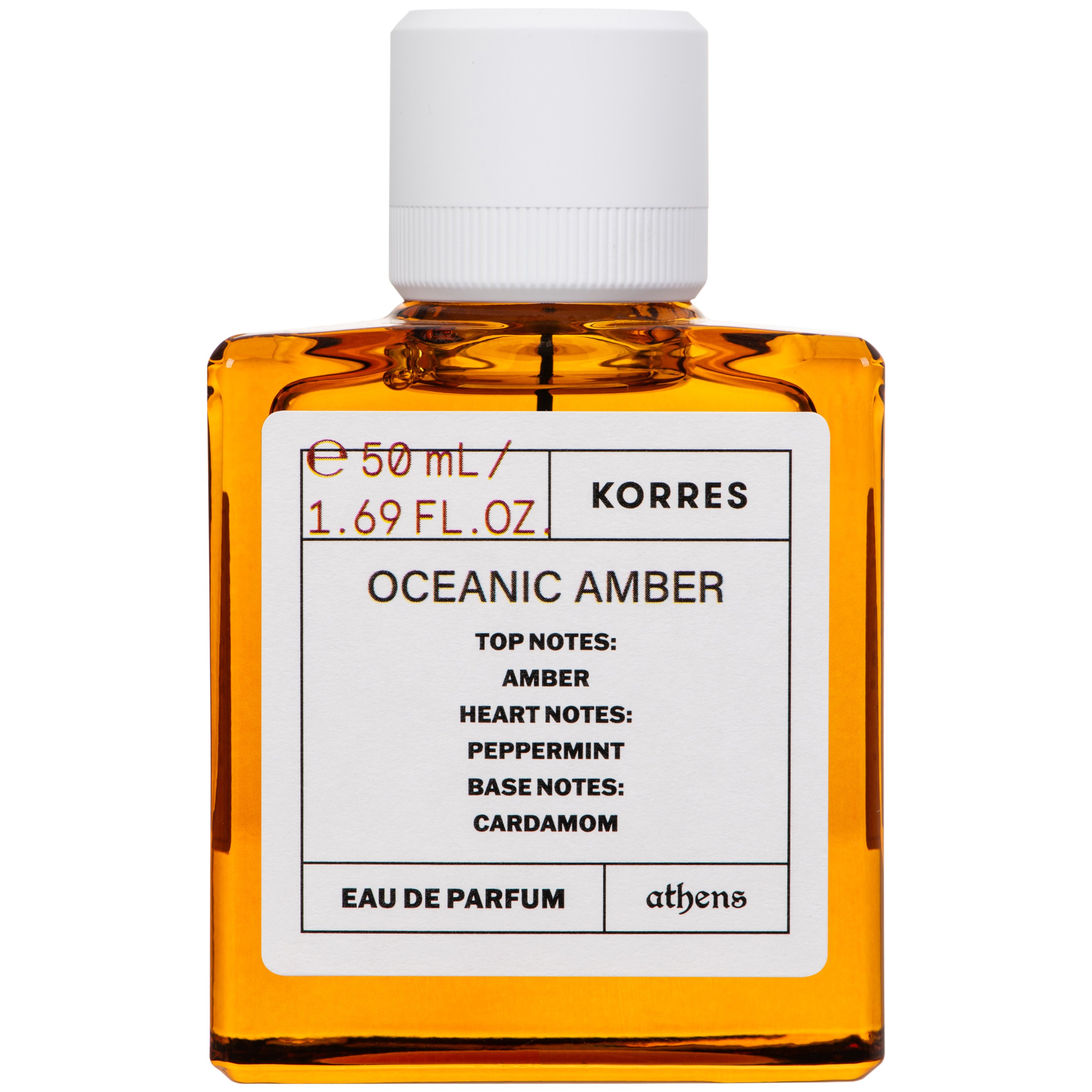 Korres Korres Oceanic Amber Eau de Parfum Ανδρικό Άρωμα με Νότες Κάρδαμο, Κεχριμπάρι & Μέντα 50ml