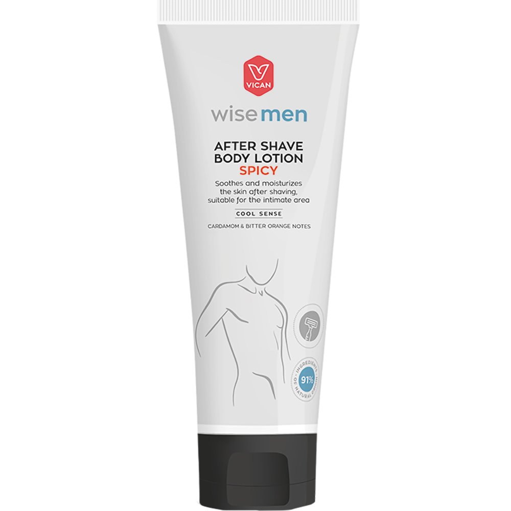 Vican Vican Wise Men After Shave Body Lotion Spicy Ανδρικό Ενυδατικό Γαλάκτωμα Προσώπου - Σώματος με Καταπραϋντικές ιδιότητες για Μετά το Ξύρισμα με Άρωμα Κάρδαμου & Bitter Orange 200ml