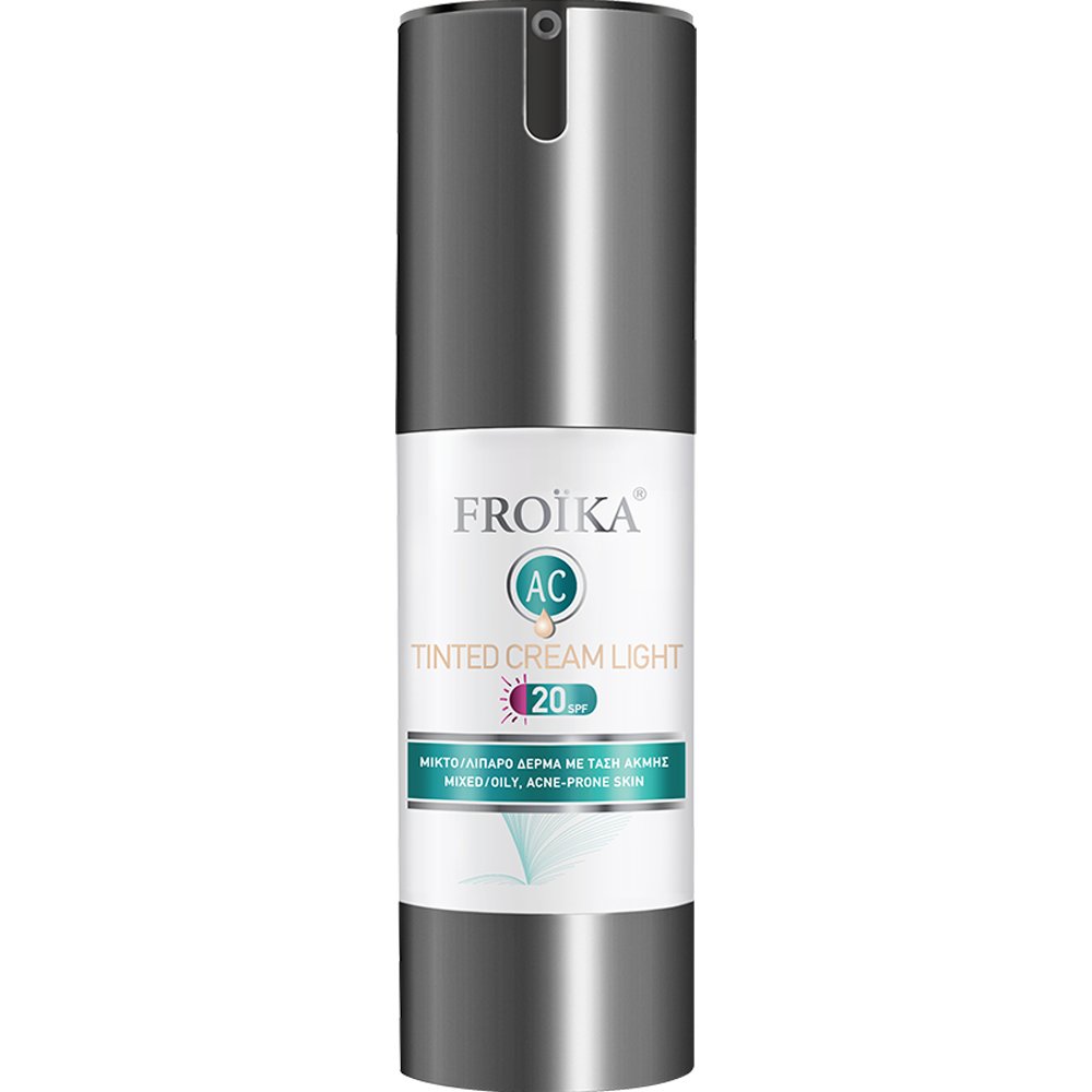 Froika Froika AC Tinted Cream Light Spf20 Επικαλυπτική Αντηλιακή Κρέμα Προσώπου με Χρώμα και Ματ Όψη για Μικτό / Λιπαρό Δέρμα με Τάση Ακμής 30ml