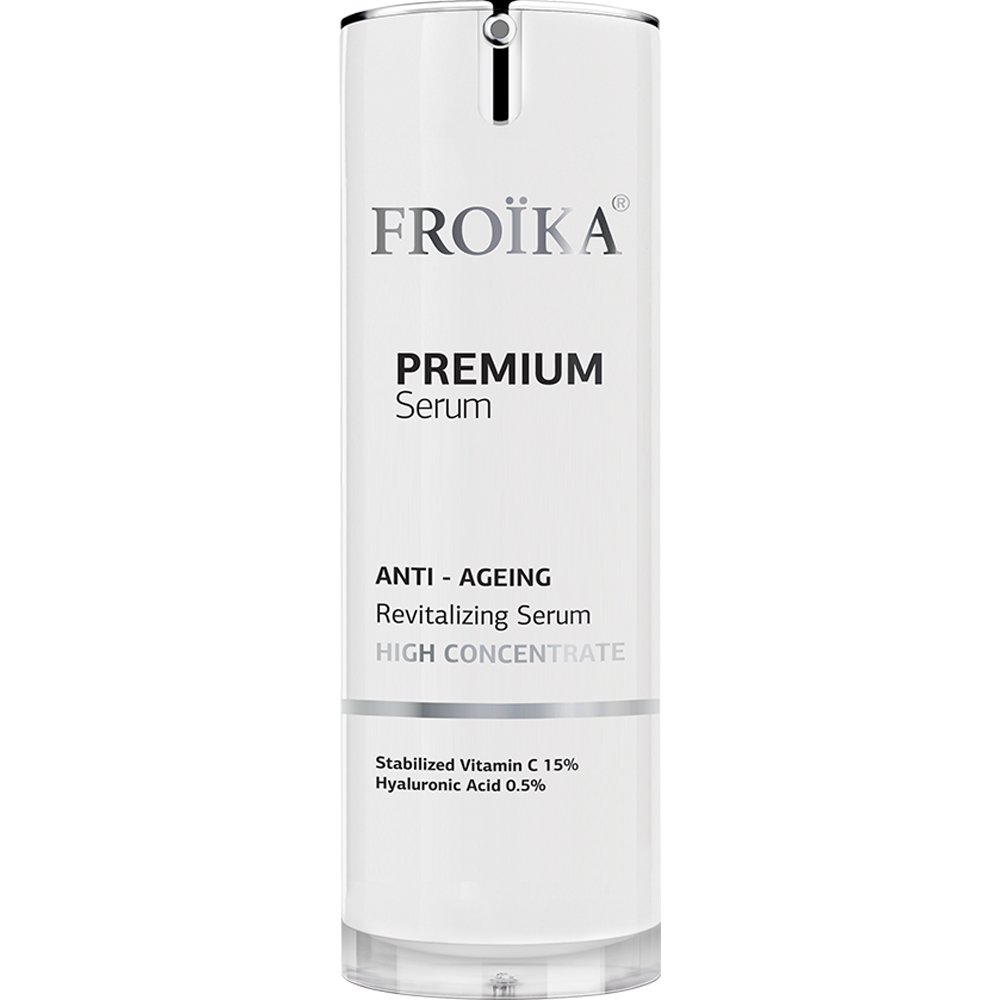 Froika Froika Premium Serum Anti - Ageing High Concentrate Πολυδύναμος Ορός Αναζωογόνησης Προσώπου που Προσφέρει Άμεση Λάμψη, Βαθιά Ενυδάτωση & Εξισορροπεί το Μικροβίωμα του Δέρματος 30ml