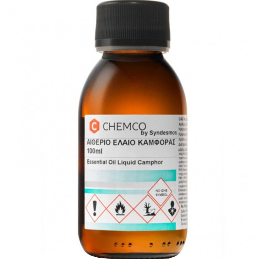 Syndesmos Group Chemco Liquid Camphor Essential Oil Αιθέριο Έλαιο Καμφοράς για Καλλυντική Χρήση 100ml