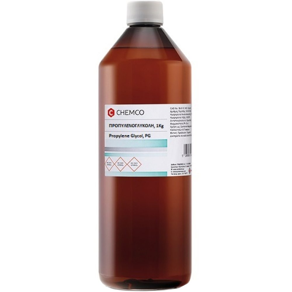 Syndesmos Group Chemco Propylene Glycol PG Προπυλενογλυκόλη Καθαρό & Άχρωμο Άοσμο, Παχύρρευστο Υγρό 1kg