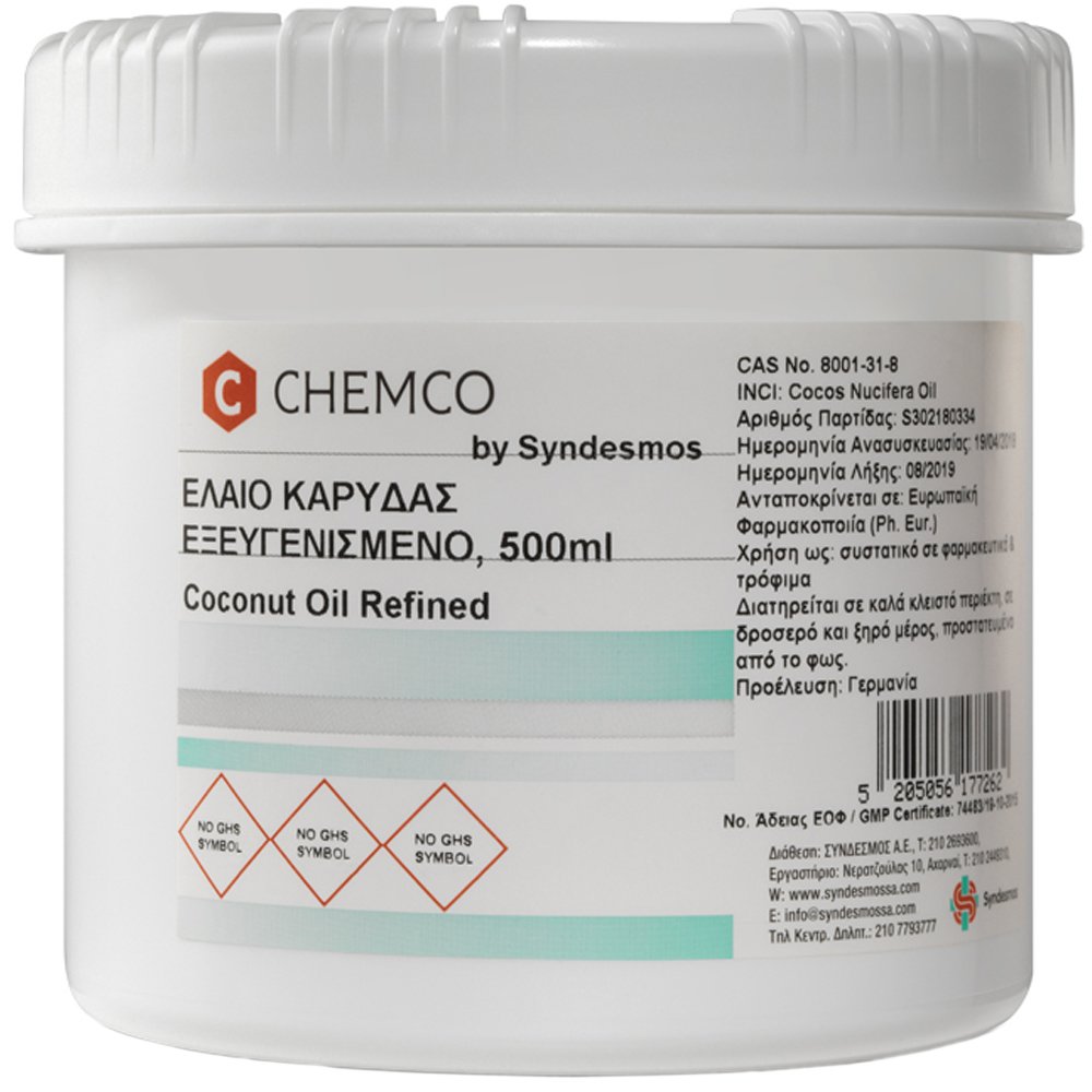 Syndesmos Group Chemco Coconut Oil Έλαιο Καρύδας Εξευγενισμένο 500ml