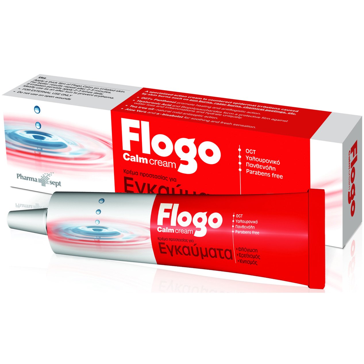 Pharmasept Pharmasept Flogo Calm Cream 50ml,Κρέμα Εξειδικευμένης Δράσης. Ανακουφίζει Άμεσα και Αποτελεσματικά από Ερεθισμούς και Εγκαύματα