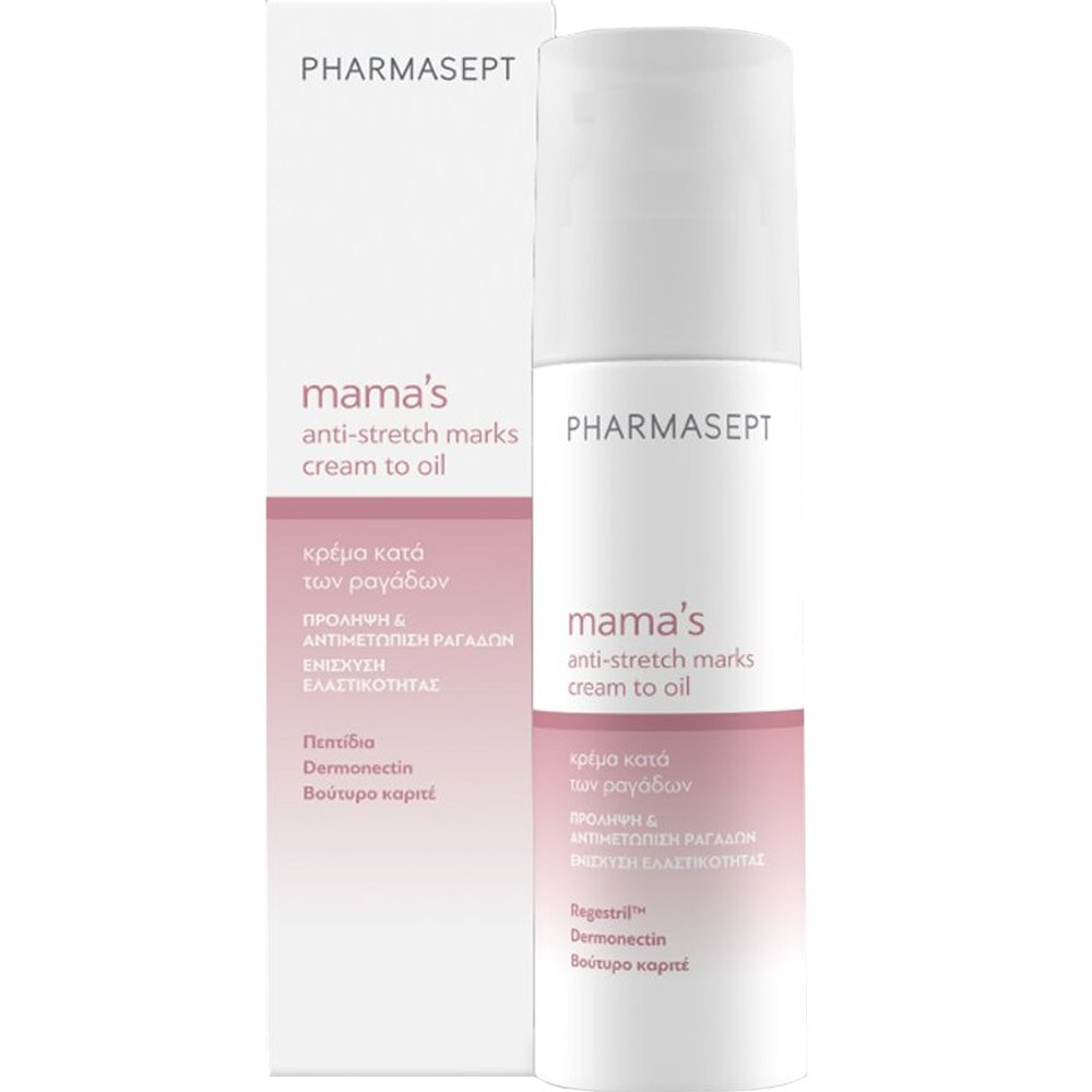 Pharmasept Pharmasept Mama's Anti-Stretch Marks Cream to Oil Κρέμα Πρόληψης & Αντιμετώπισης των Ραγάδων Κατά την Διάρκεια της Εγκυμοσύνης & Μετά 150ml