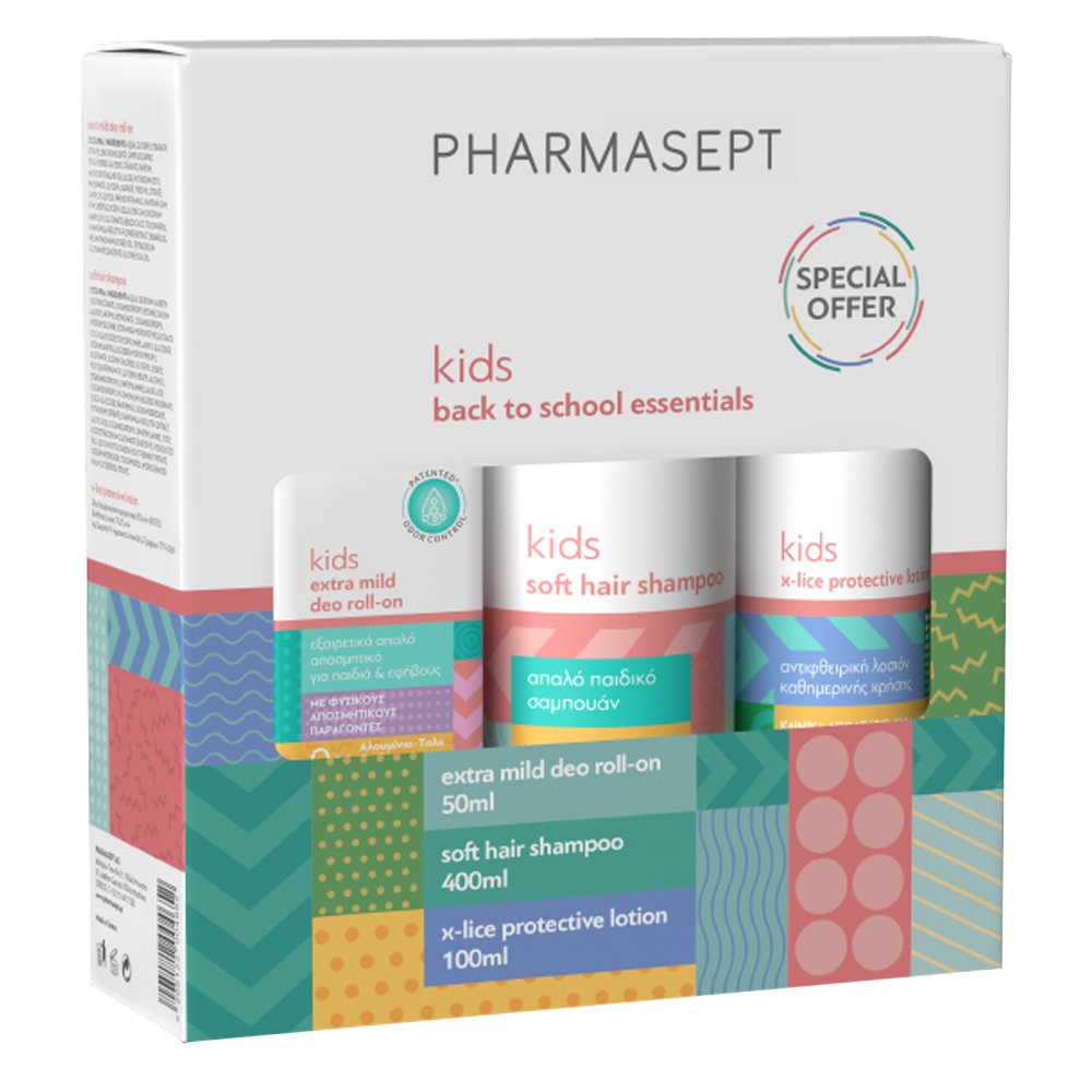 Pharmaspet Promo Kids Soft Hair Shampoo 400ml & Extra Mild Deo Roll-On 50ml & X-Lice Protective Lotion 100ml φωτογραφία