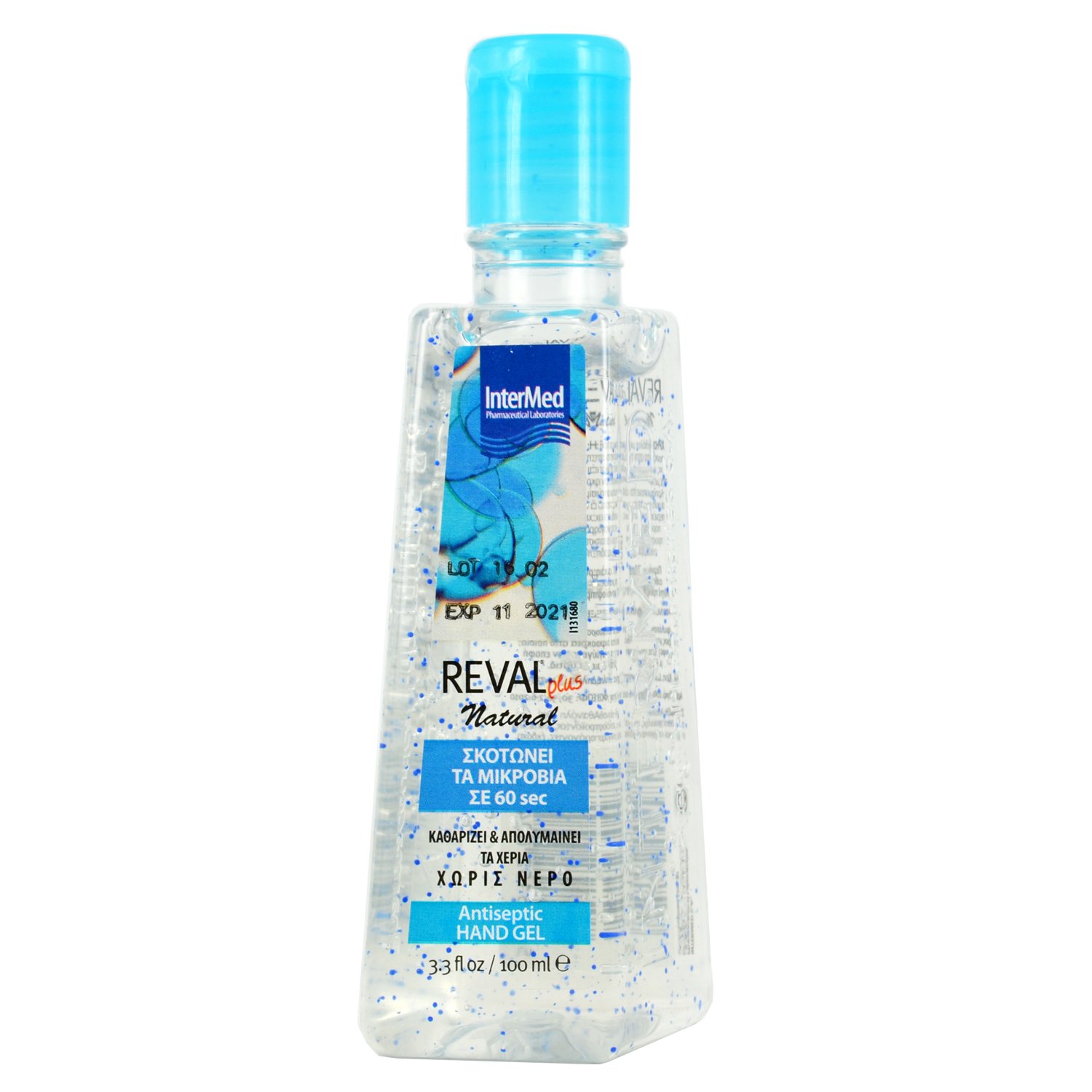 InterMed Intermed Reval Plus Natural Antiseptic Hand Gel Αντιβακτηριδιακό Τζελ Χεριών με Φυσικό Άρωμα 100ml