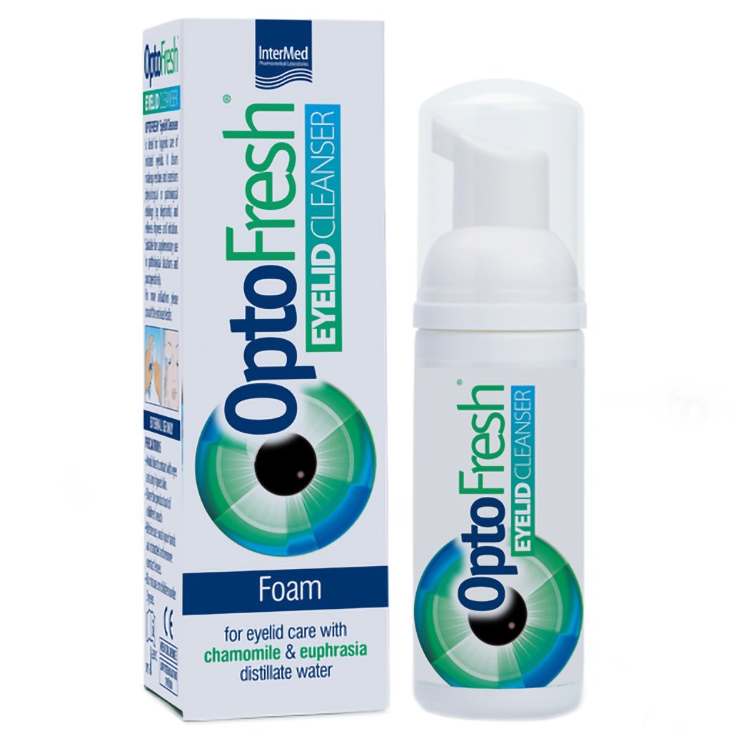 InterMed OptoFresh Eyelid Cleanser Foam  Αφρός Περιποίησης Βλεφάρων με Υδατικά Αποστάγματα Χαμομηλιού & Ευρασίας 50ml