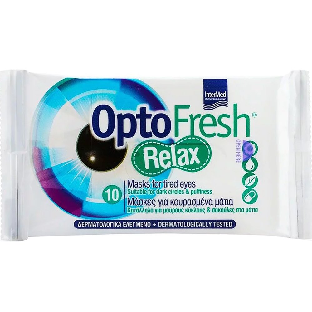 InterMed Intermed Optofresh Relax Μάσκες για Κουρασμένα Μάτια Κατάλληλες & για Μαύρους Κύκλους & Σακούλες 10 Τεμάχια