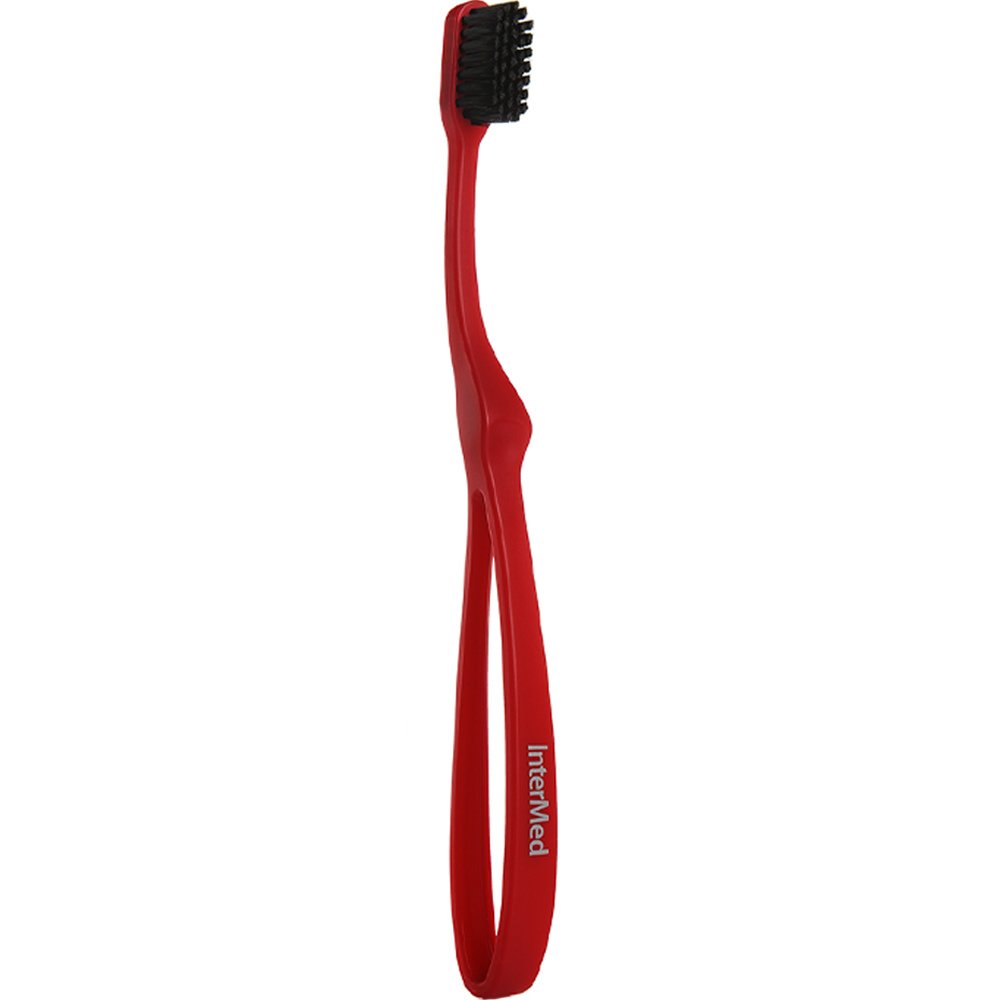 Intermed Professional Ergonomic Toothbrush Soft Επαγγελματική Εργονομική Οδοντόβουρτσα Μαλακή 1 Τεμάχιο – Κόκκινο
