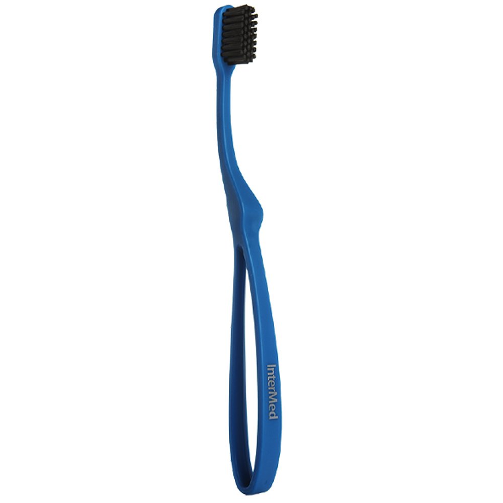 Intermed Professional Ergonomic Toothbrush Soft Επαγγελματική Εργονομική Οδοντόβουρτσα Μαλακή 1 Τεμάχιο – Μπλε