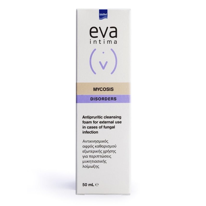 Eva Eva Intima Mycosis Cleansing Foam Disorders Αφρός Καθαρισμού Εξωτερικής Χρήσης με Αντικνησμική Δράση 50ml