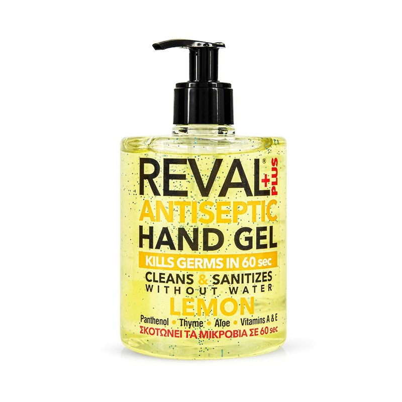 InterMed Intermed Reval Plus Antiseptic Hand Gel Lemon Αντισηπτικό Χεριών που Σκοτώνει τα Μικρόβια σε 60 Δευτερόλεπτα 500ml