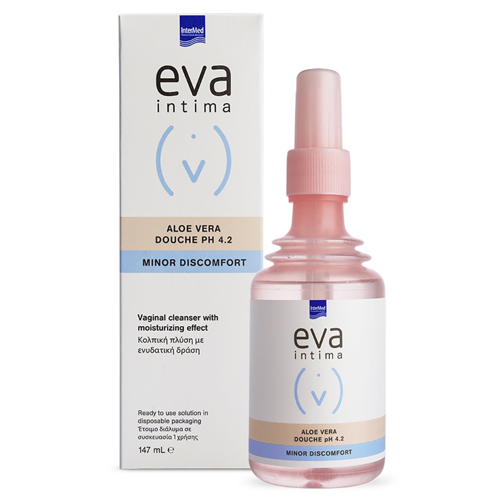 Eva Eva Intima Aloe Vera Douche pH4.2 Minor Discomfort Κολπική Πλύση με Αλόη για Καθαρισμό & Ενυδάτωση της Ευαίσθητης Περιοχής 147ml