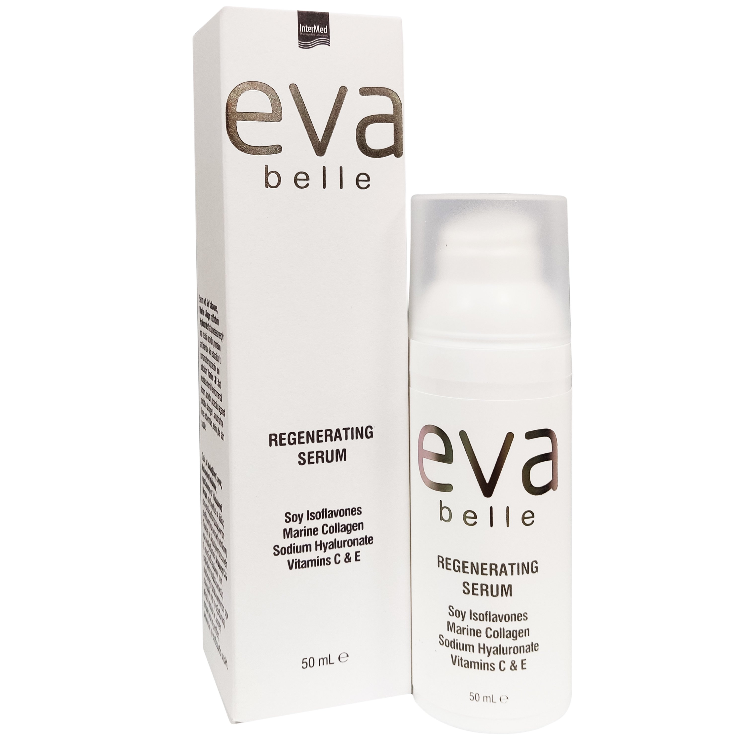 Eva Belle Eva Belle Regenerating Serum Ενυδατικός & Αναπλαστικός Ορός με Ισοφλαβόνες Σόγιας, Κολλαγόνο & Υαλουρονικό Νάτριο 50ml