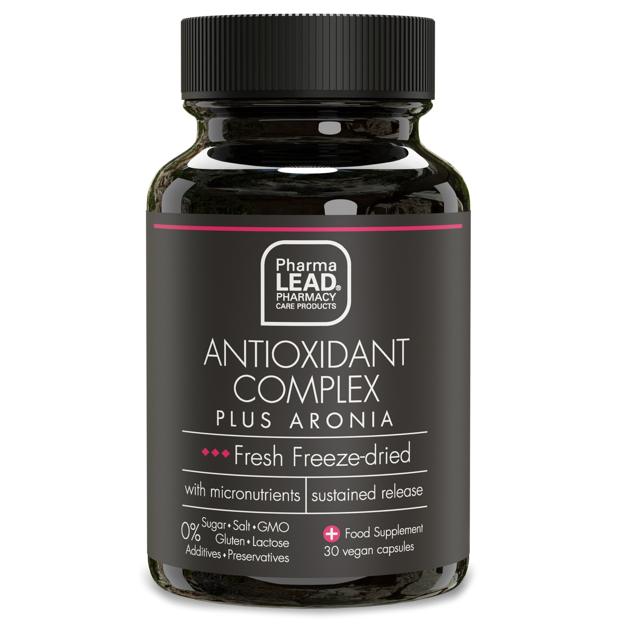 PharmaLead Pharmalead Black Range Antioxidant Complex Plus Aronia Συμπλήρωμα Διατροφής με Ισχυρή Αντιοξειδωτική Δράση, Ενισχυμένη με Αρώνια 30veg.caps