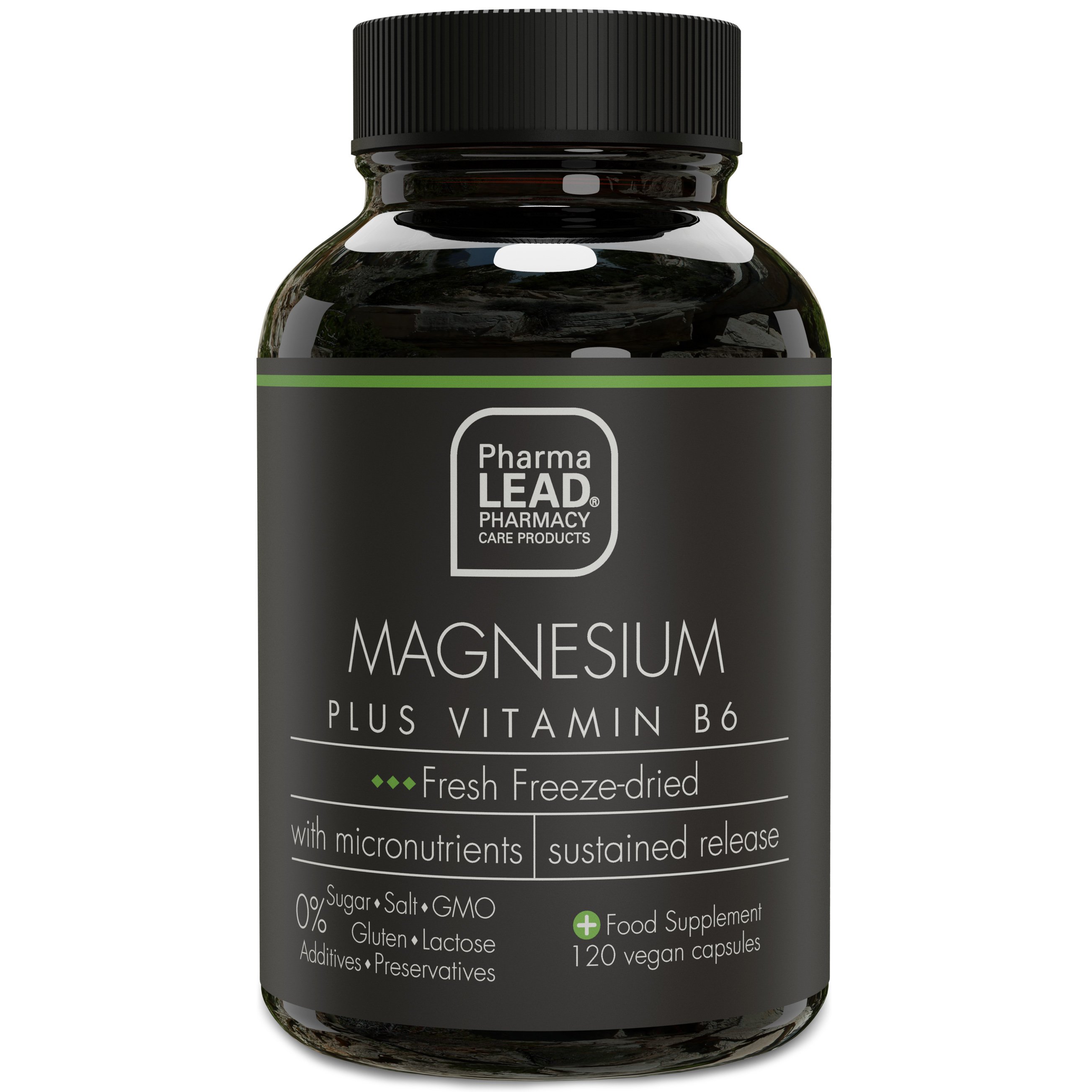 PharmaLead Pharmalead Black Range Magnesium Plus Vitamin B6 Συμπλήρωμα Διατροφής για την Ομαλή Λειτουργία Μυών & Νευρικού Συστήματος 120veg.caps