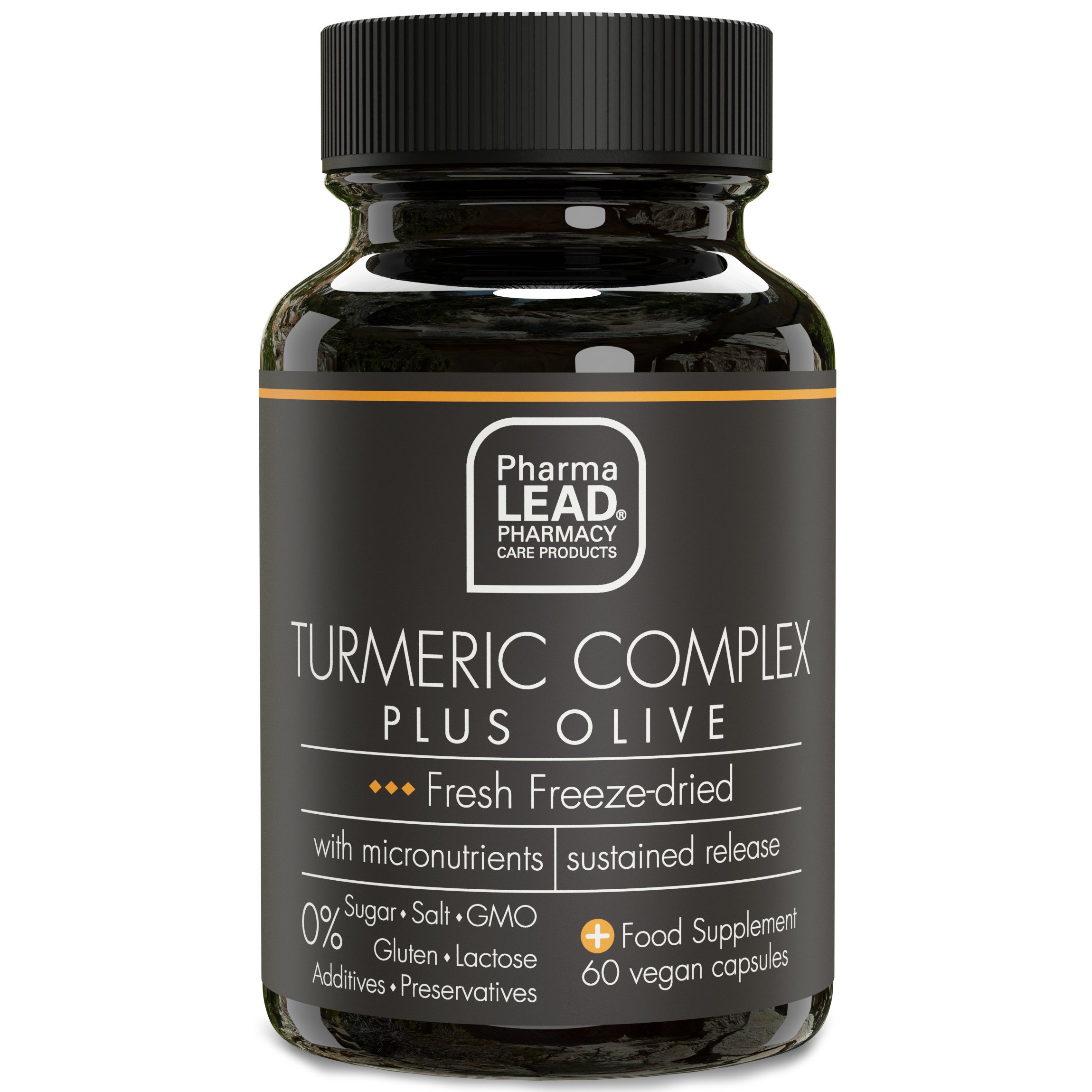 PharmaLead Pharmalead Black Range Turmeric Complex Plus Olive Συμπλήρωμα Διατροφής με Κουρκουμά & Ελιά για Ενισχυμένη Αντιοξειδωτική Δράση 60veg.caps