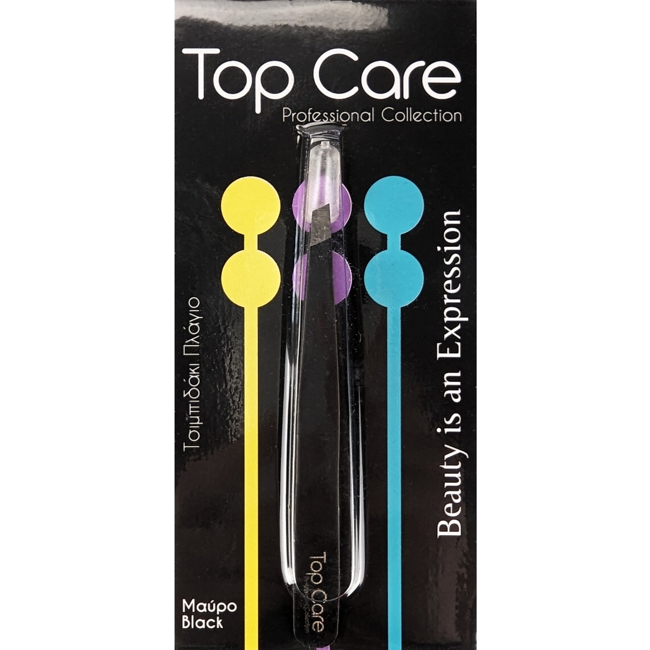 Vitorgan Top Care Side Tweezers Τσιμπιδάκι Πλάγιο 1 Τεμάχιο - Μαύρο