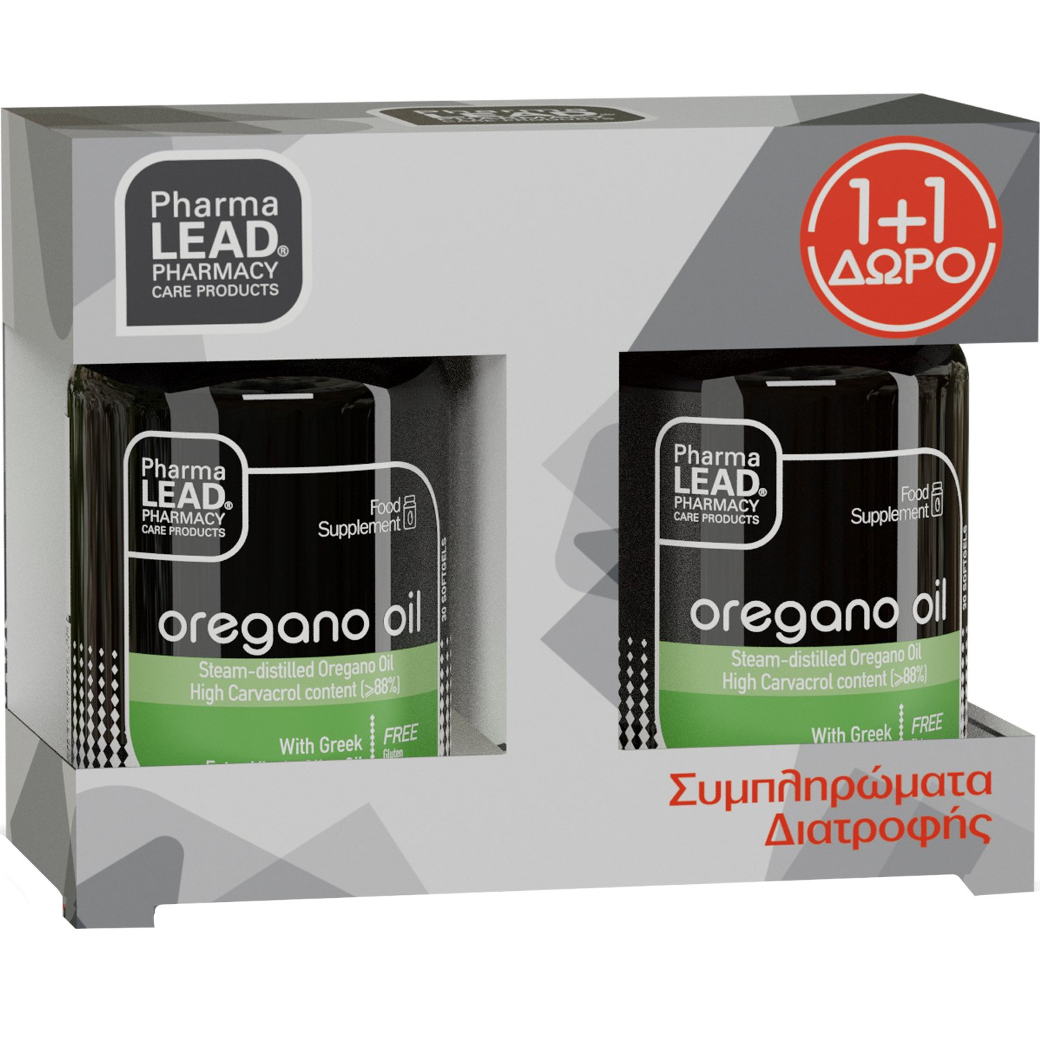 PharmaLead Pharmalead Promo Oregano Oil Συμπλήρωμα Διατροφής με Έλαιο Ρίγανης Ελληνικής Προέλευσης για την Καλή Λειτουργία του Ανοσοποιητικού - Αναπνευστικού Συστήματος 60caps (2x30caps)