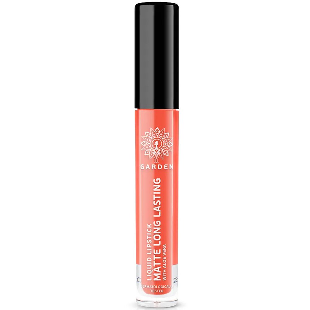 Garden Garden Liquid Lipstick Matte Long Lasting with Aloe Vera Υγρό Ματ Κραγιόν Μακράς Διαρκείας 4ml - Coral Peach 03