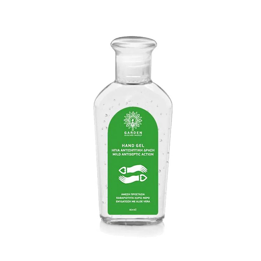 Garden Garden Hand Gel Mild Antiseptic Action Gel Καθαρισμού Χεριών με Ήπια Αντισηπτική Δράση 80ml