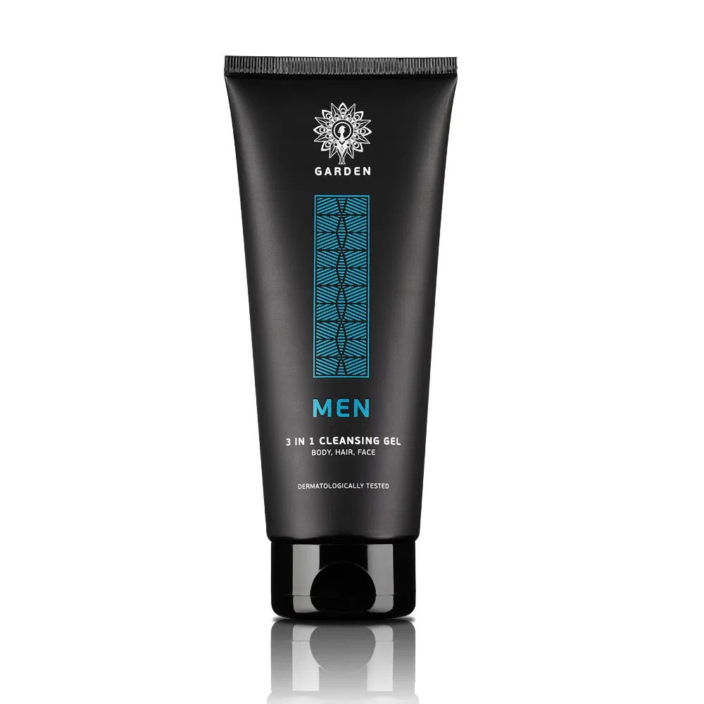 Garden Garden Men 3 in 1 Cleansing Gel for Body, Hair & Face Τζελ Καθαρισμού Καθημερινής Χρήσης για Πρόσωπο, Σώμα & Μαλλιά 200ml