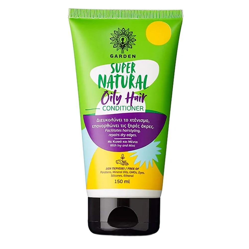 Garden Garden Super Natural Oily Hair Conditioner Κρέμα Μαλλιών για Λιπαρά Μαλλιά με Κισσό και Μέντα Ιδανική για Καθημερινή Χρήση 150ml