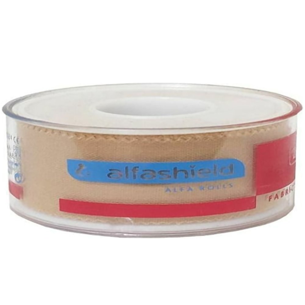 Karabinis Medical AlfaShield Alfa Plast Fabric Medical Tape Rolls Αυτοκόλλητη, Υφασμάτινη Ταινία Ισχυρής Στερέωσης Επιθεμάτων & Επιδέσμων Μπεζ 1 Τεμάχιο - 5m x 1.25cm