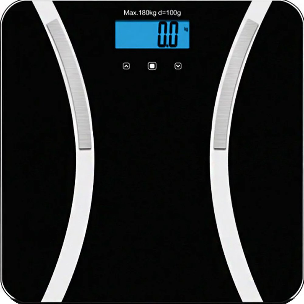 Alfacare Alfacare Digital Body Scale with Body Fat Meter BF 164 Black Ψηφιακή Ζυγαριά Μπάνιου Ακριβείας με Λιπομετρητή σε Μαύρο Χρώμα 1 Τεμάχιο