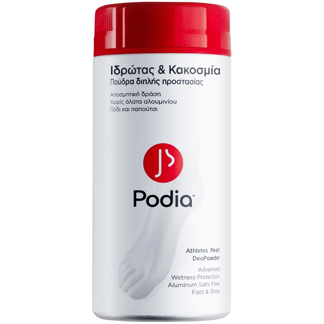 Podia Athletes Feet DeoPowder Πούδρα Διπλής Προστασίας από τον Ιδρώτα & την Κακοσμία των Ποδιών 100g φωτογραφία