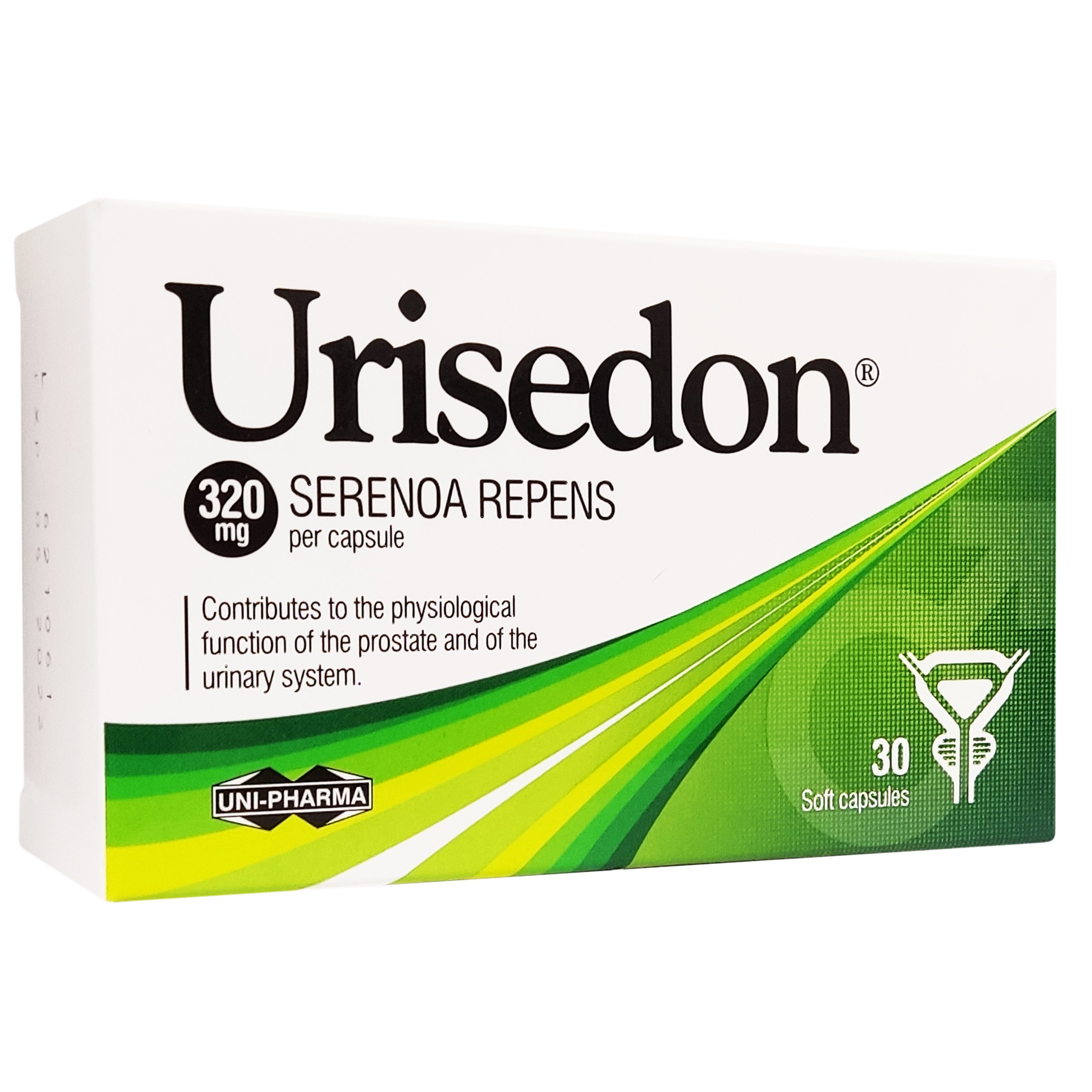 Uni-Pharma Uni-Pharma Urisedon 320mg Συμπλήρωμα Διατροφής για την Καλή Λειτουργία του Προστάτη & του Ουροποιητικού Συστήματος 30caps