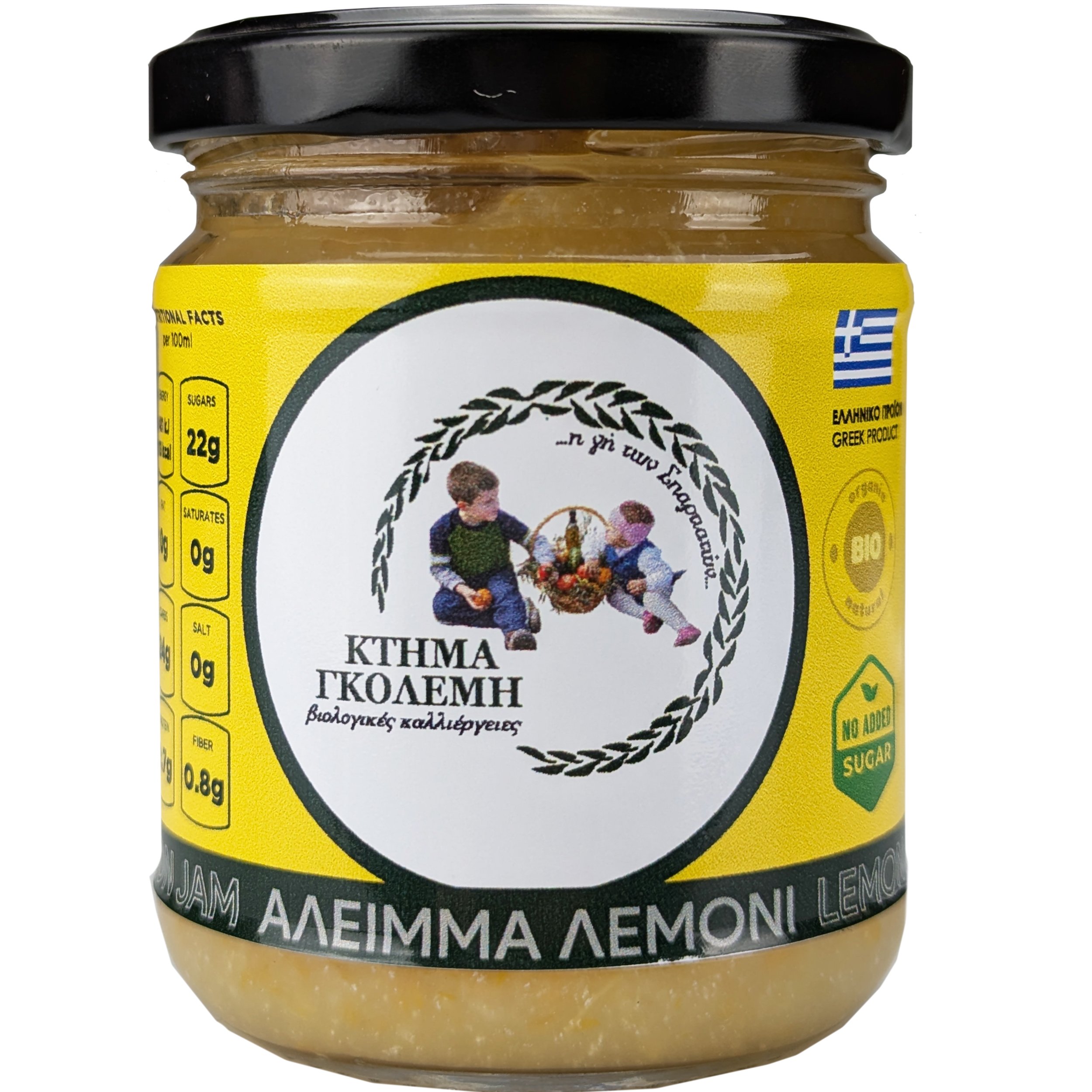 Κτήμα Γκολέμη Κτήμα Γκολέμη Lemon Jam Βιολογικό Άλειμμα Λεμονιού με Αγαύη 240gr