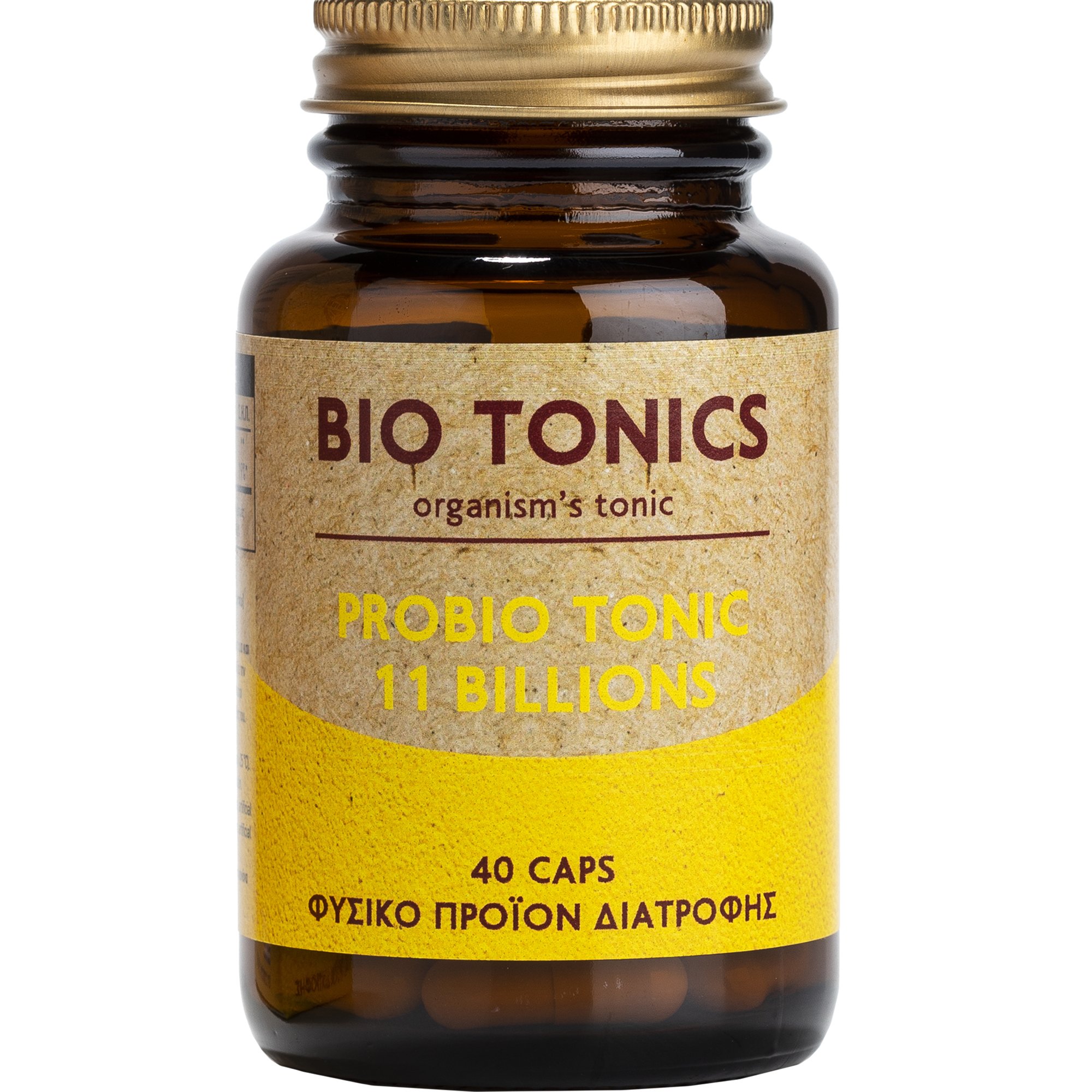 Bio Tonics Bio Tonics Probio Tonic 11 Billions Συμπλήρωμα Διατροφής Προβιοτικών για τη Διατήρηση της Υγείας του Γαστροπεπτικού Συστήματος & Ενίσχυση του Ανοσοποιητικού 40veg.caps 