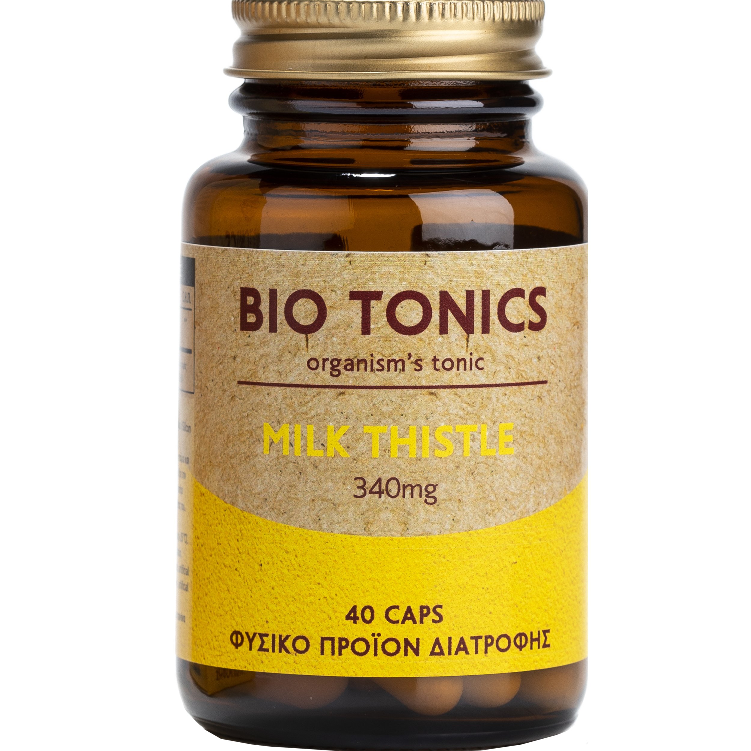 Bio Tonics Bio Tonics Premium Milk Thistle 340mg Συμπλήρωμα Διατροφής Εκχυλίσματος Γαϊδουράγκαθου για την Προστασία του Ήπατος με Αντιφλεγμονώδεις & Αντιοξειδωτικές Ιδιότητες40veg.caps