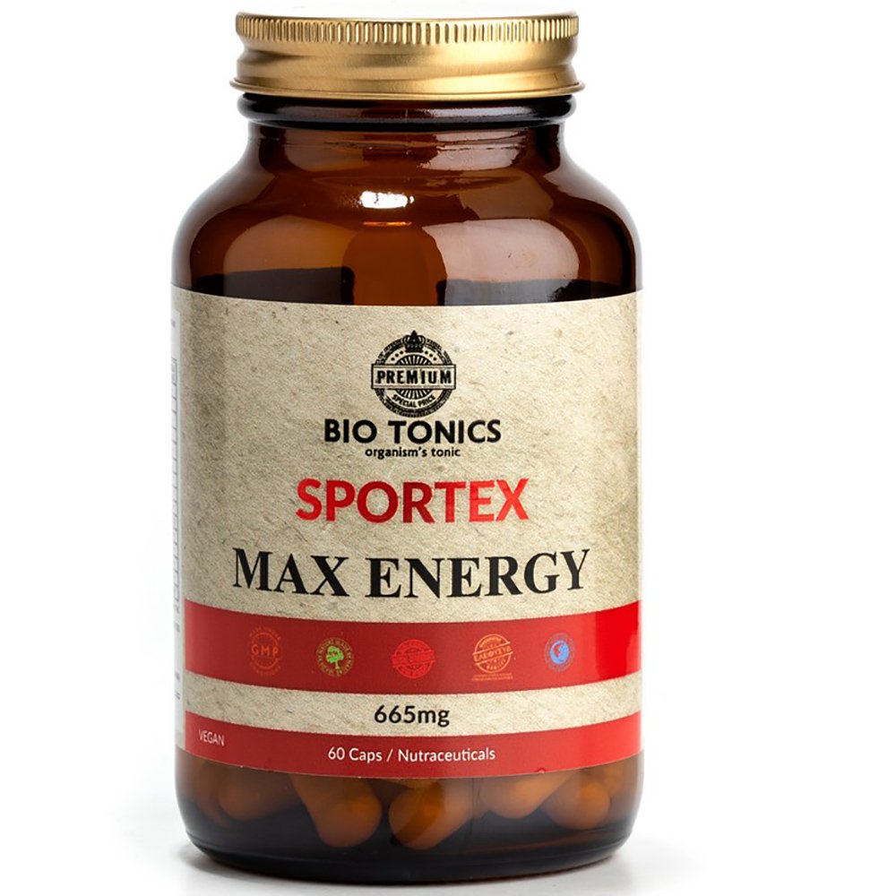 Bio Tonics Bio Tonics Sportex Max Energy 665mg Συμπλήρωμα Διατροφής για την Αύξηση Ενέργειας του Οργανισμού 60caps