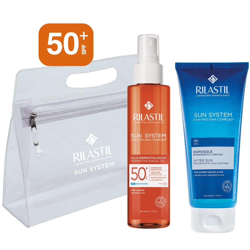 Rilastil Rilastil Promo Sun System Dermatological Oil Spf50+, 200ml & Δώρο After Sun Gel 200ml & Νεσεσέρ 1 Τεμάχιο