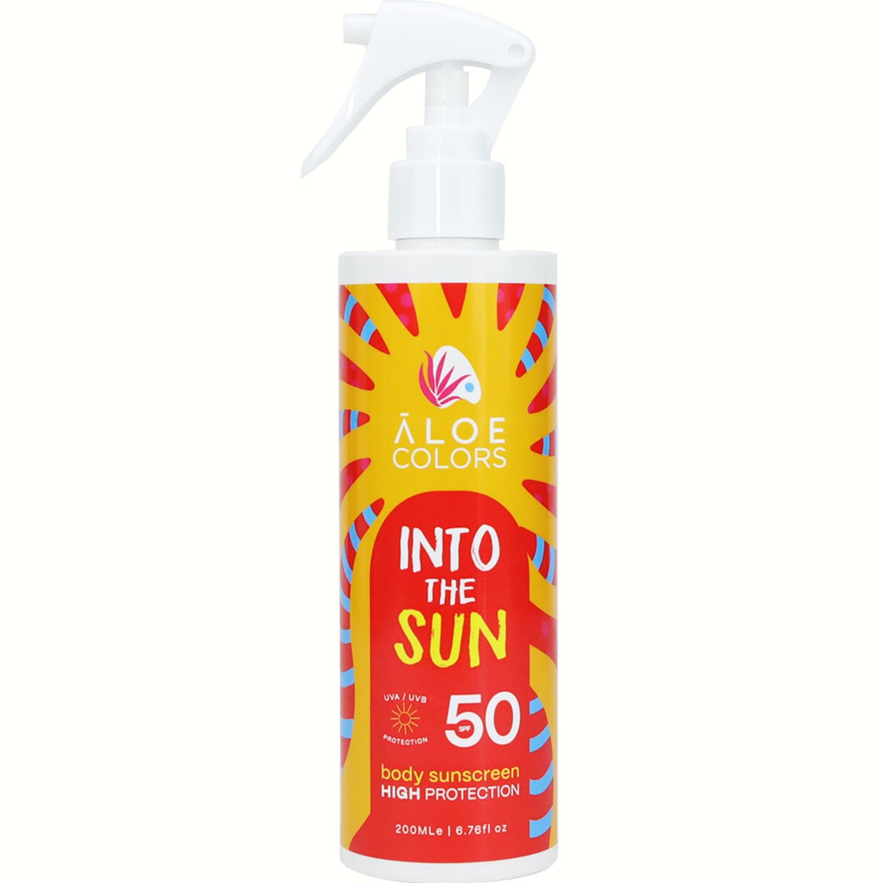 Aloe Colors Into the Sun Spf50 Body Sunscreen Αντηλιακή Κρέμα Σώματος Υψηλής Προστασίας σε Spray 200ml