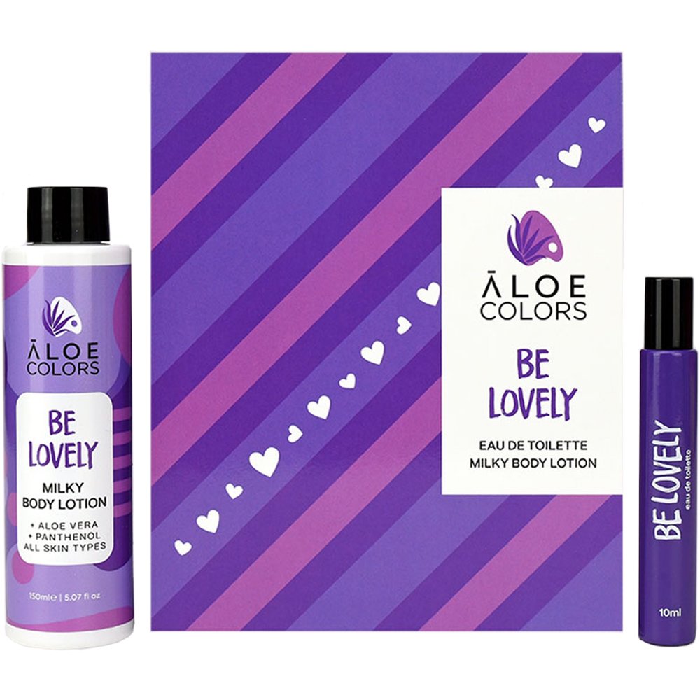 Aloe Colors Aloe Colors Promo Be Lovely Eau de Toilette Roll-on 10ml & Milky Body Lotion 150ml