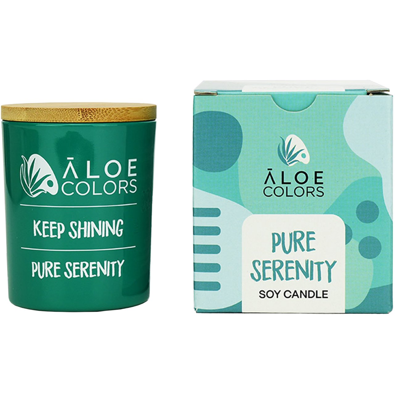 Aloe Colors Pure Serenity Scented Soy Candle Αρωματικό Κερί Σόγιας σε Βάζο με Άρωμα Μανόλια 150g φωτογραφία