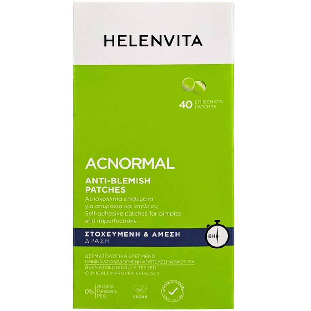 ΦΑΡΜΕΞ Helenvita Acnormal Anti-Blemish Patches Αυτοκόλλητα Επιθέματα για Σπυράκια & Ατέλειες 40 Τεμάχια