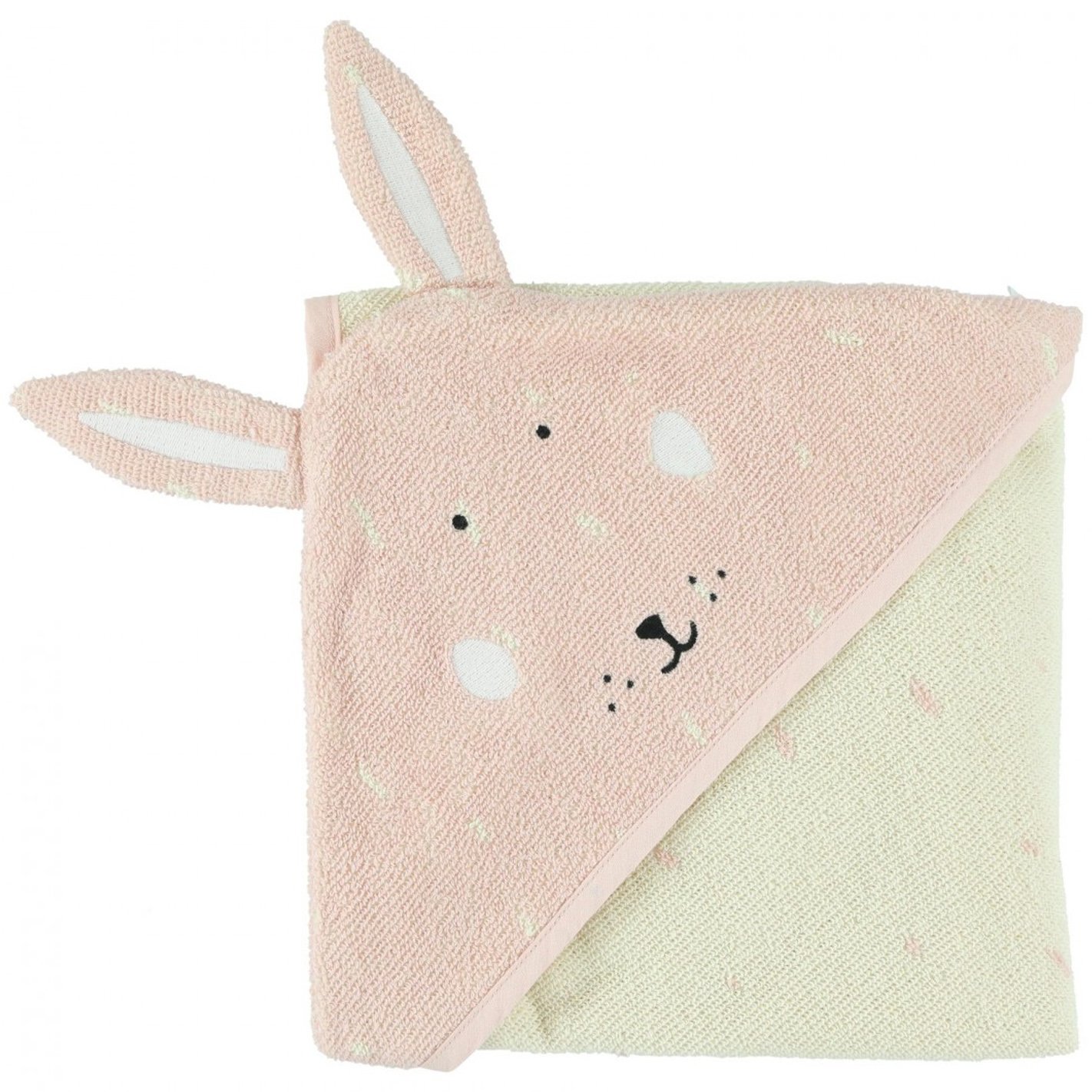 Trixie Trixie Hooded Towel Κωδ 77106 Mrs. Rabbit Βρεφική Πετσέτα Μπάνιου με Κουκούλα 100% Οργανικό Βαμβάκι 1 Τεμάχιο