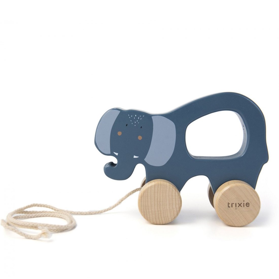 Trixie Wooden Pull Along Toy Κωδ 77379 Ξύλινο Παιχνίδι για τα Πρώτα Βήματα 1 Τεμάχιο - Mrs. Elephant φωτογραφία