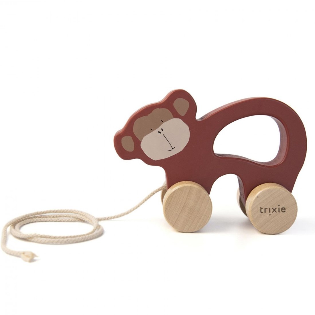 Trixie Trixie Wooden Pull Along Toy Κωδ 77510 Ξύλινο Παιχνίδι για τα Πρώτα Βήματα 1 Τεμάχιο - Mr. Monkey