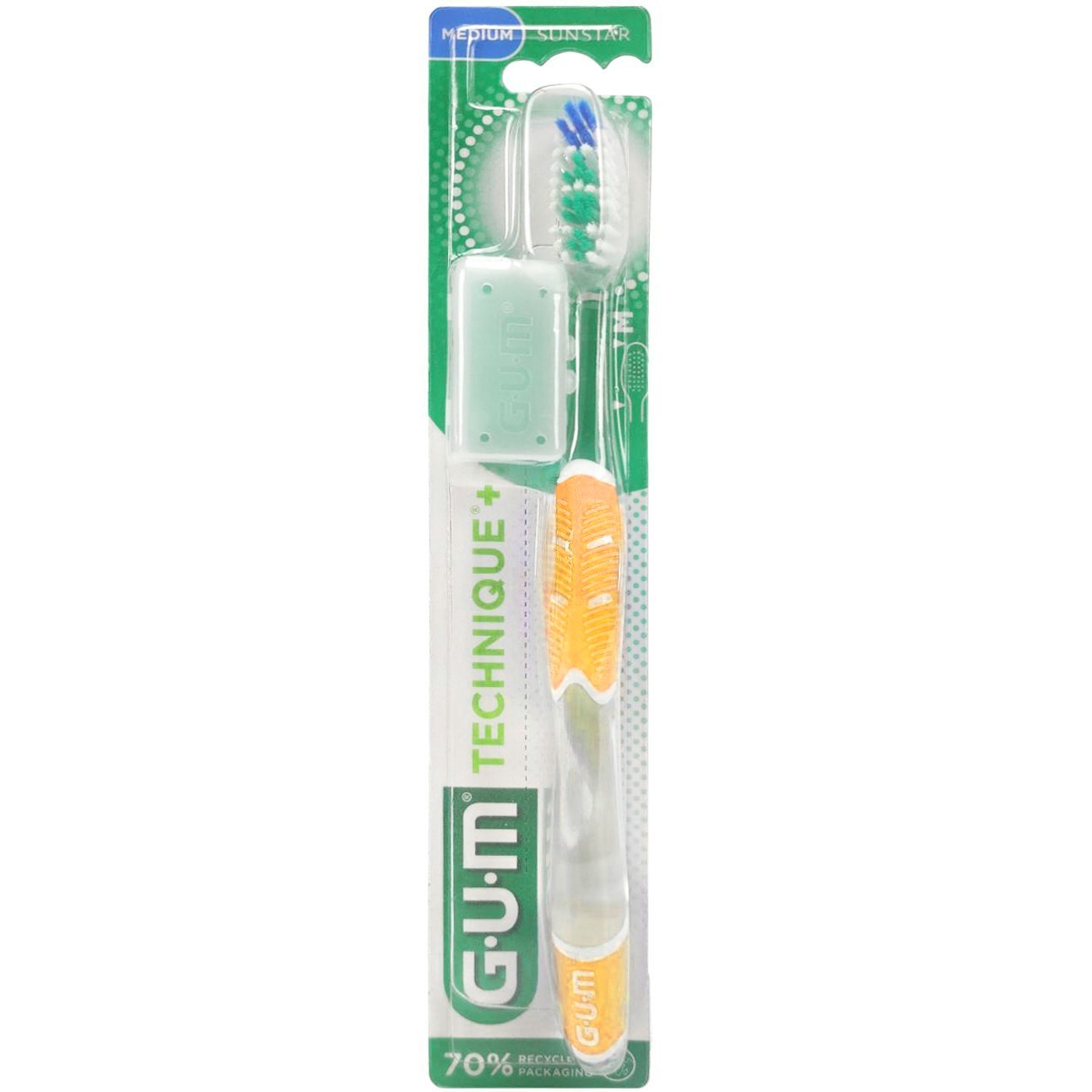 Gum Technique+ Medium Toothbrush Κίτρινη Χειροκίνητη Οδοντόβουρτσα με Μέτριες Ίνες 1 Τεμάχιο, Κωδ 493 – Κίτρινο