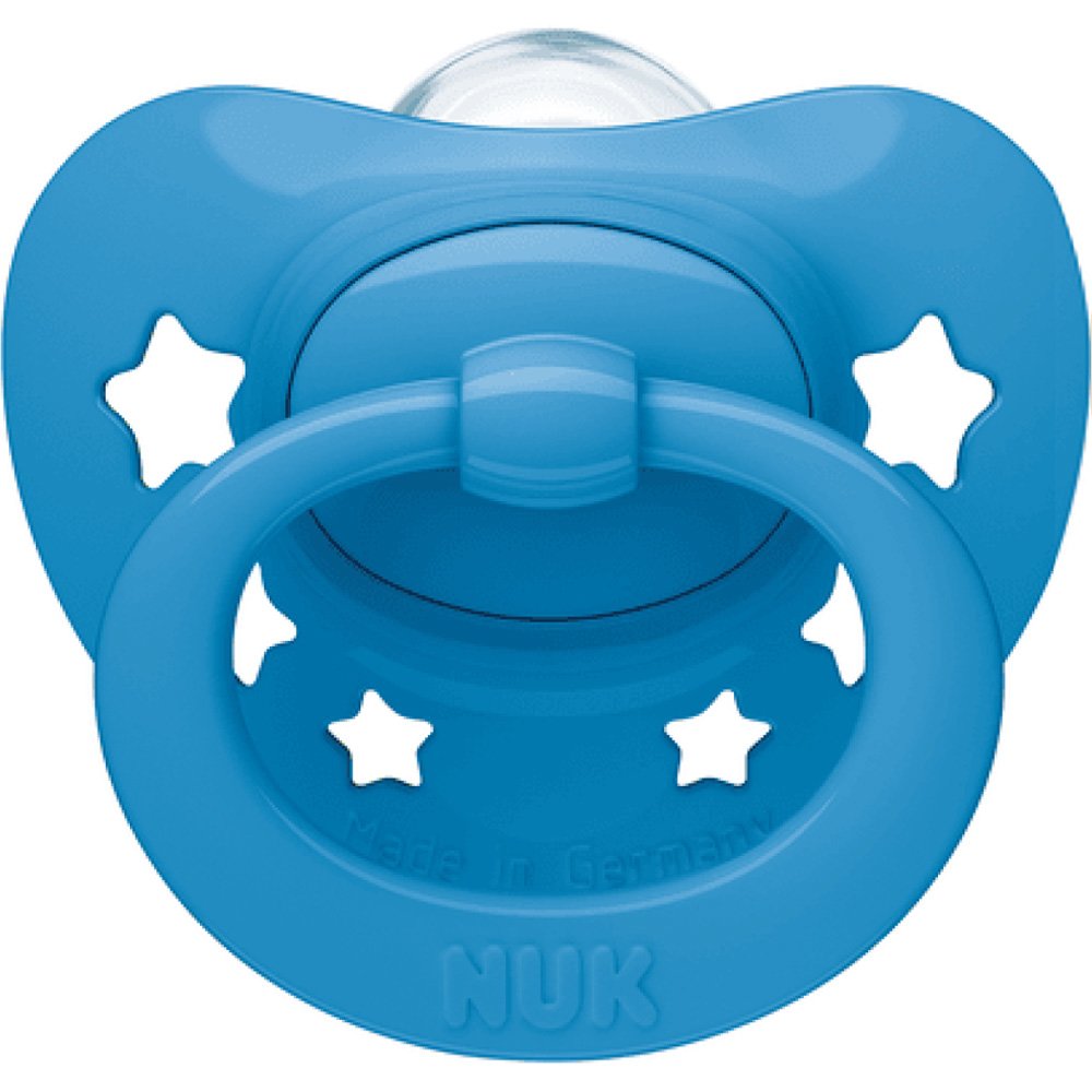 Nuk Nuk Signature Silicone Soother Μπλε 6-18m Ορθοδοντική Πιπίλα με Θηλή Σιλικόνη 1 Τεμάχιο, Κωδ 10736694