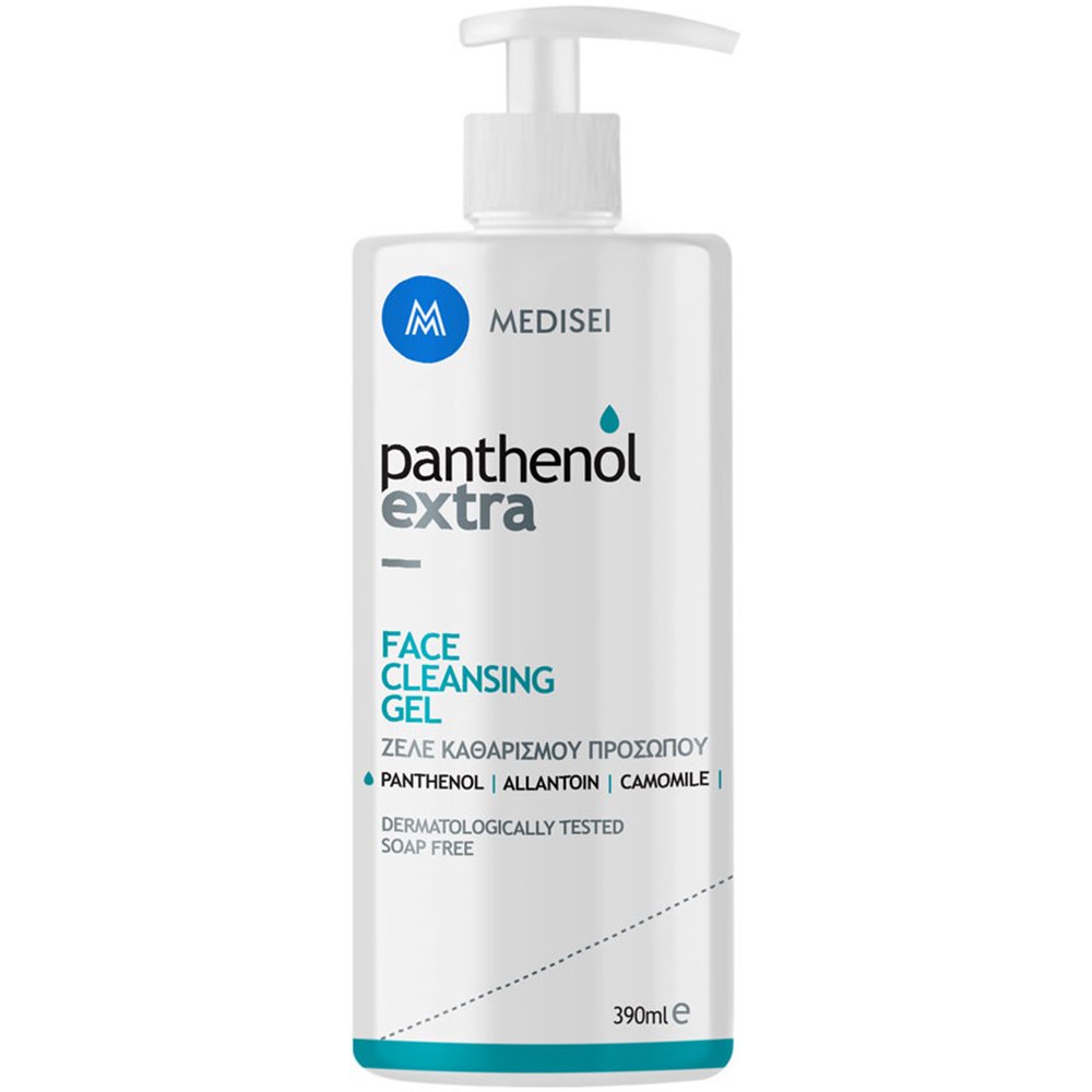 Medisei Medisei Panthenol Extra Face Cleansing Gel Gel Καθαρισμού Προσώπου Χωρίς Σαπούνι, Κατάλληλο για Όλους τους Τύπους Επιδερμίδας 390ml